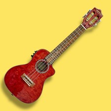 Lanikai Qm–Rdcet – Concert Electro Ukeulele – Free Uk Shipping – Quilted Maple