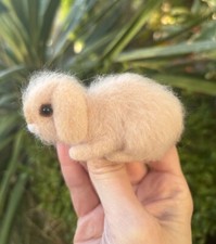 Needle Felted Brooch Bunny