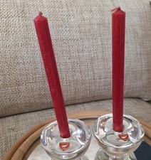 Vtg Heavy Orrefors pair art