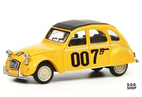 Citroen 2cv yellow mini - 1/64,