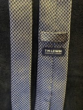 T.M.Lewin Men's Blue Geometric