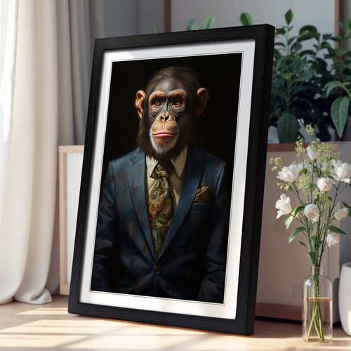 Monkey suit 5 framed - monkey, a
