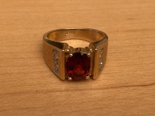 MENS PINKY DIMEND GOLD RING