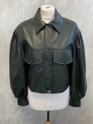 Zara dark green ballon sleeved - dark,