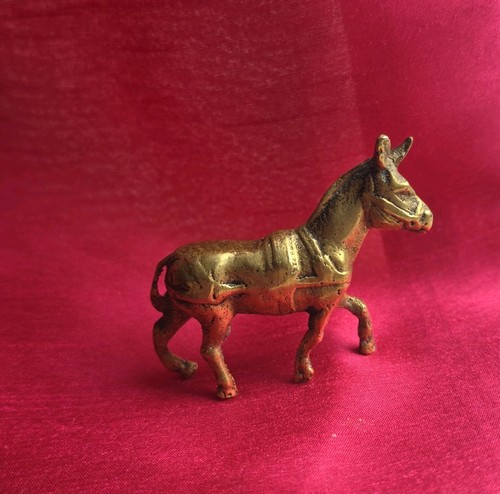 Brass horse figurine 5cm - brass,