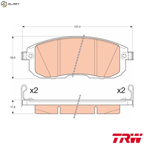 Brake pad set - set, disc