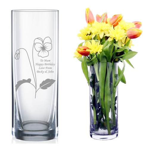 Personalised engraved vase - personalised,