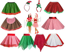 LADIES Christmas COSTUMES Elf CANDY CANE Mrs Santa Claus Dance SHOW Fancy Dress