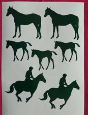 7 Mixed Horse Stickers, Lots of Colours, Crafting, Decoration, Furniture.