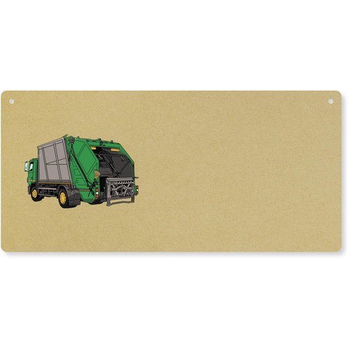 Green refuse lorry large - refuse, lorry'