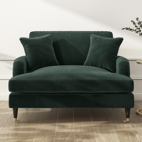 Velvet loveseat sofa - velvet, 2