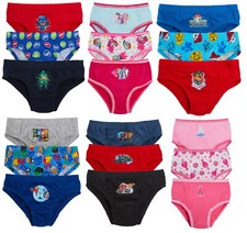 Kids 3 Pairs Character Underwear Boys Girls 100% Cotton Briefs Knickers Pants