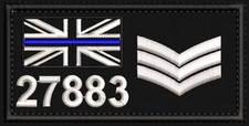 10x5cm Sgt Stripes Uniform Arm