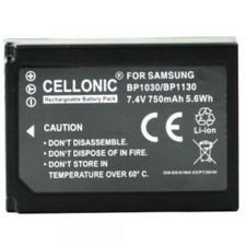 Battery For Samsung NX2000 NX1000 NX1100 NX200 NX210 BP1030 750mAh