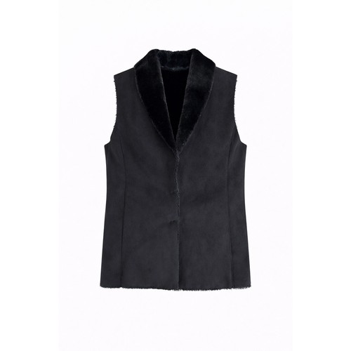 Lauren ralph black faux - black,