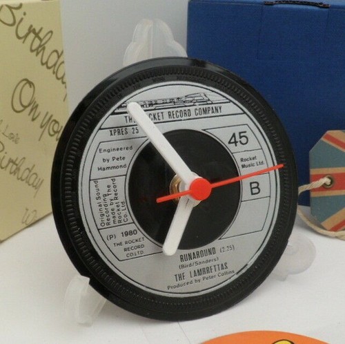 Lambrettas clock side table - lambrettas,