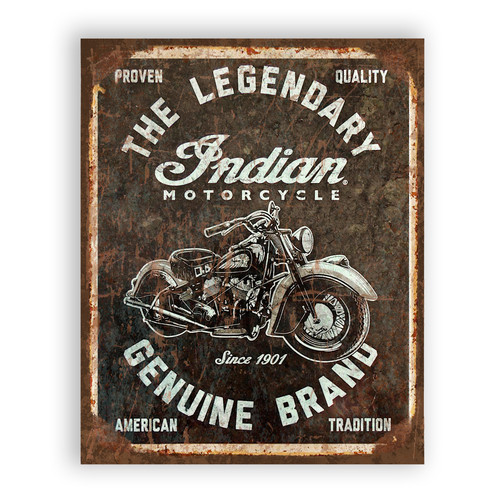 Indian tin sign - , retro
