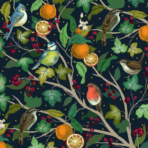 Birds fruit tree luxury - in,