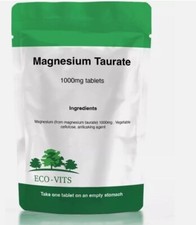 Magnesium Taurate 1000mg Tablets – Premium Heart, Muscle & Nerve Support