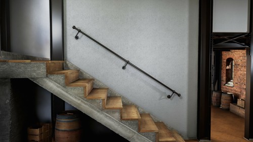 Industrial stair hand - hand, rail