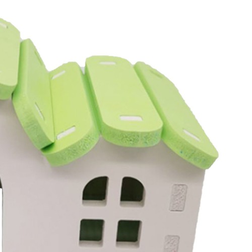 Green wooden hamster house - wooden,