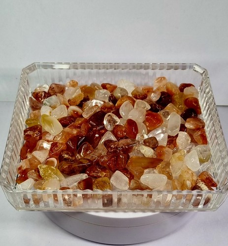 Fire quartz crystal stone - quartz, gems