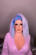 Big styled fancy dress lace front wig drag Halloween 