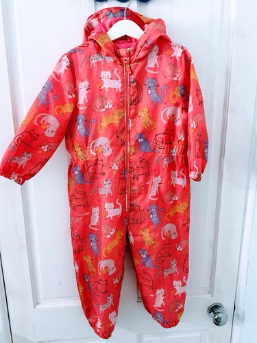 Girls fleece lined - lined, puddlesuit