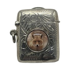 A Silver & Enamel Vesta Case