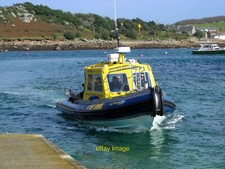 Bryher ferry Jet boat 'Cyclone' arrives at The Bar. c2013