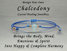 Chalcedony Bracelet Anklet Natural Genuine Crystal Healing Bracelet Reiki Charge