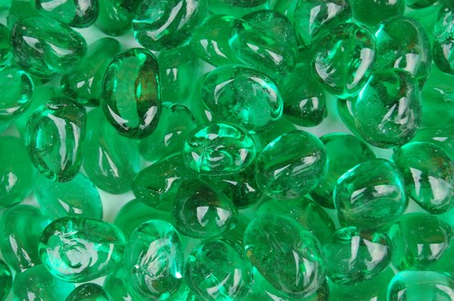 920g 100 glass pebbles - /,