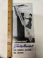 Vintage 1970s Gravity-Randall Loft Ladder Brochure Aluminium Stairways Pakaway