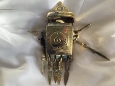 Antique Ottoman Cartridge Box. Great Detail. Bronze. Early 20th Century