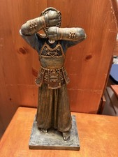 Vintage Japanese Resin Statue Kendo Warrior Figurine Ornament Decor