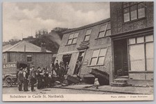 NORTHWICH Subsidence in Castle Street, Cheshire Postcard Unused