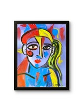 Lady with red and Yellow