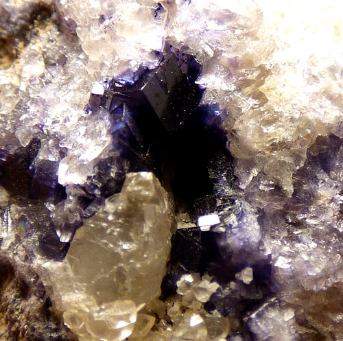 Blue john fluorite crystal - blue,