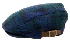 Harris Tweed Flat Cap Black