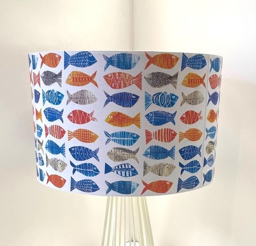 Gold fish lampshade light - gold,