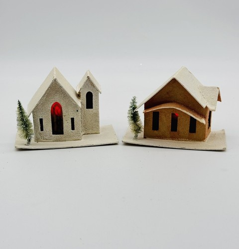 Putz cardboard christmas house - cardboard,