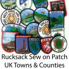 UK County / Region / City Sew-on Patch Huge Range FREE UK Delivery!