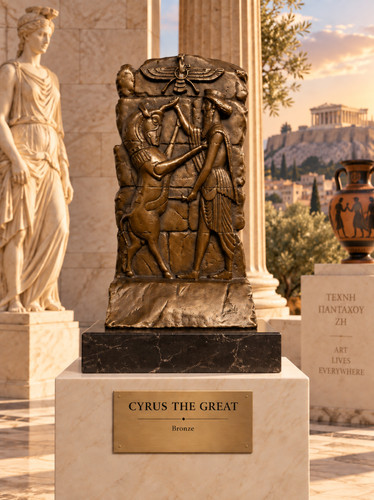 Bronze sculpture cyrus - bronze,