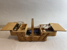 Vintage Wooden Sewing Box
