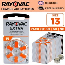Rayovac Extra Advanced Hearing Aid Batteries Size 13 Orange Zinc Air Multi Packs