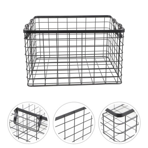 Black iron firewood holder - black,