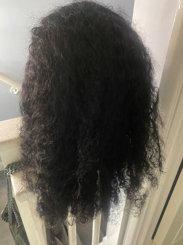 Black human hair wig - black,