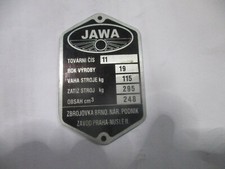 ID Plate Type Plate Jawa 250