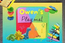 Personalised Childs Play Mat Table Mat Colourful Messy Play  Placemat
