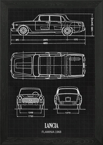 Lancia flaminia 1968 framed - flaminia,